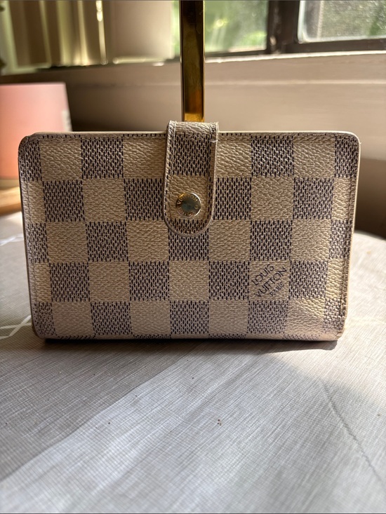 Louis Vuitton Handbags - Louis Vuitton Damier Azur Compact Wallet with kisslock Cream & Blue-Gray
